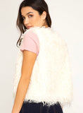 Oh so furry vest faux fur short vest